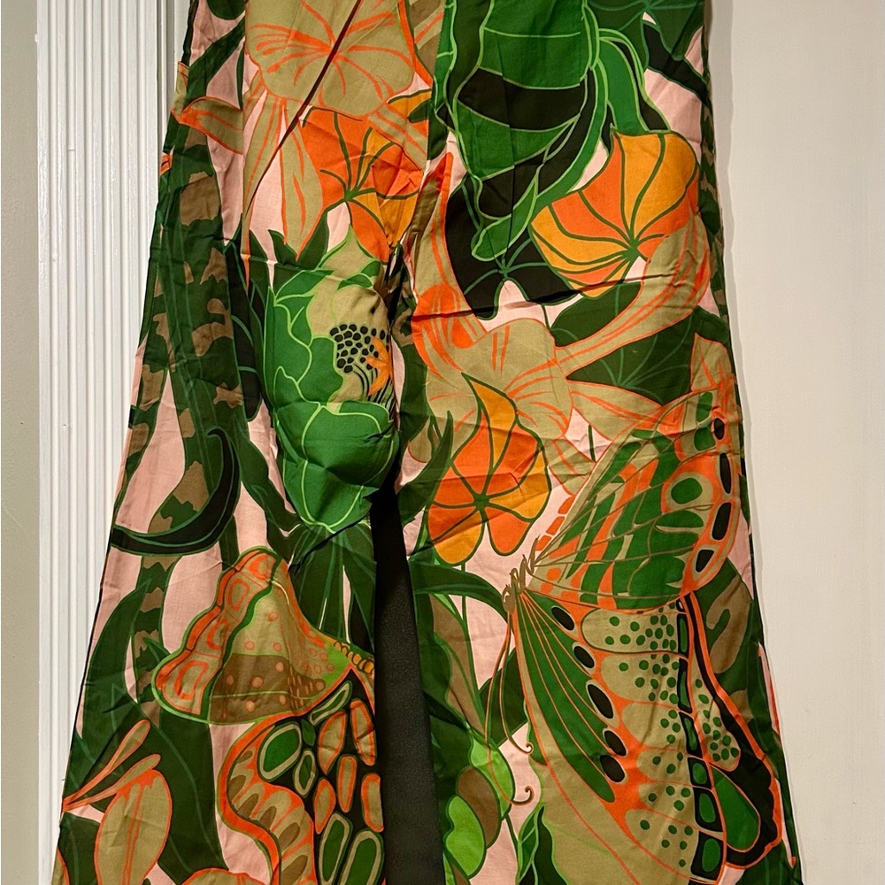 JB by Julie Brown Green and Orange Tropical Pants